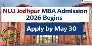 NLU Jodhpur MBA Admission 2026 Begins @nlujodhpur.ac.in; Apply by May 30